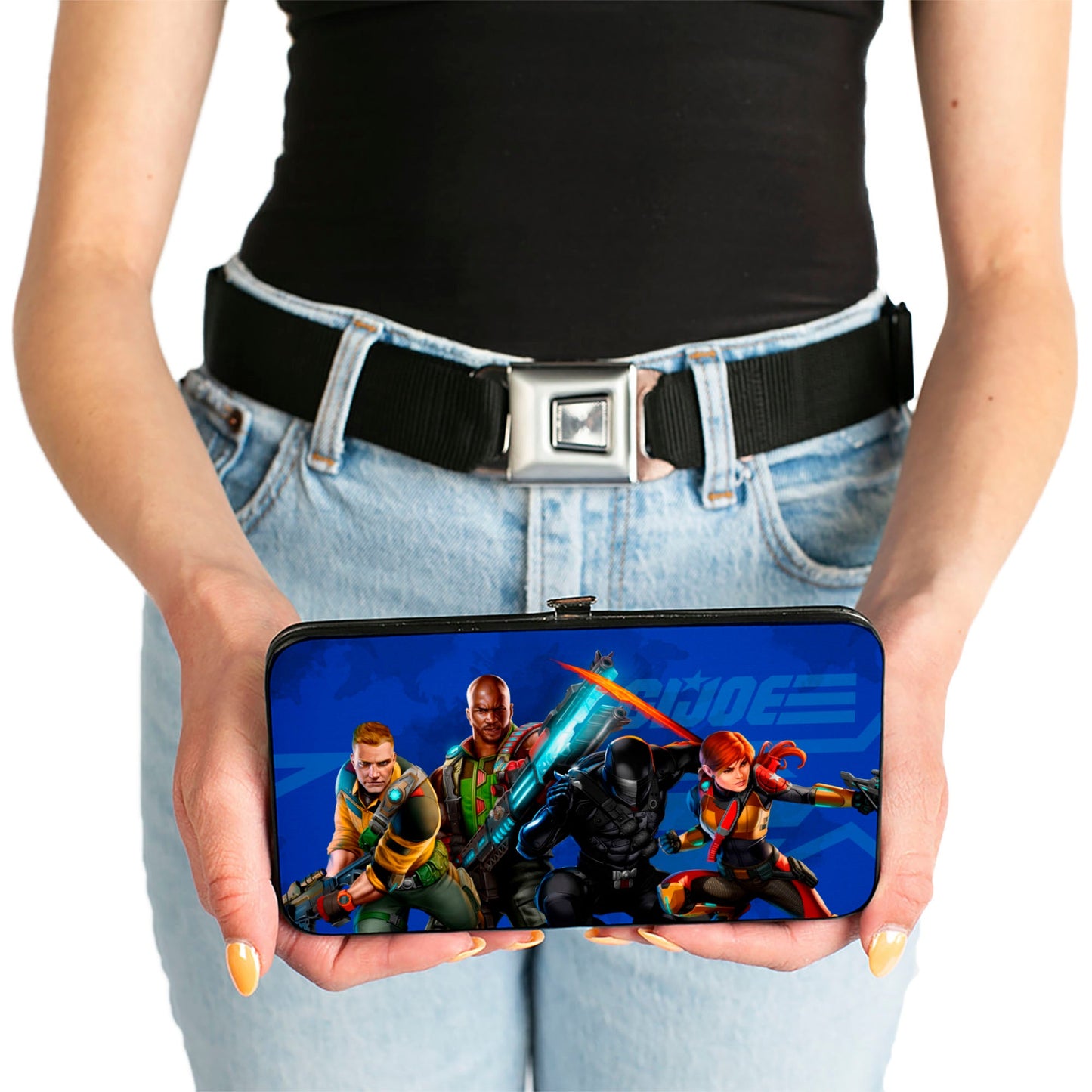 Hinged Wallet - GI Joe Unit Agents Group Pose and Logo Blues