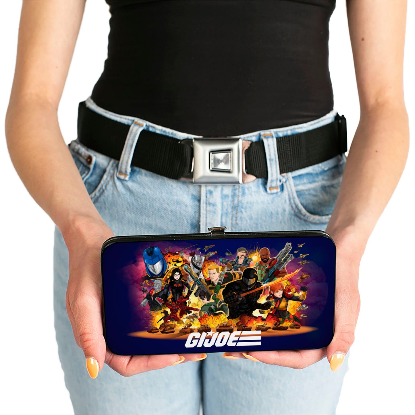 Hinged Wallet - GI Joe Universe Agents Explosion Group Pose and Logo Blue