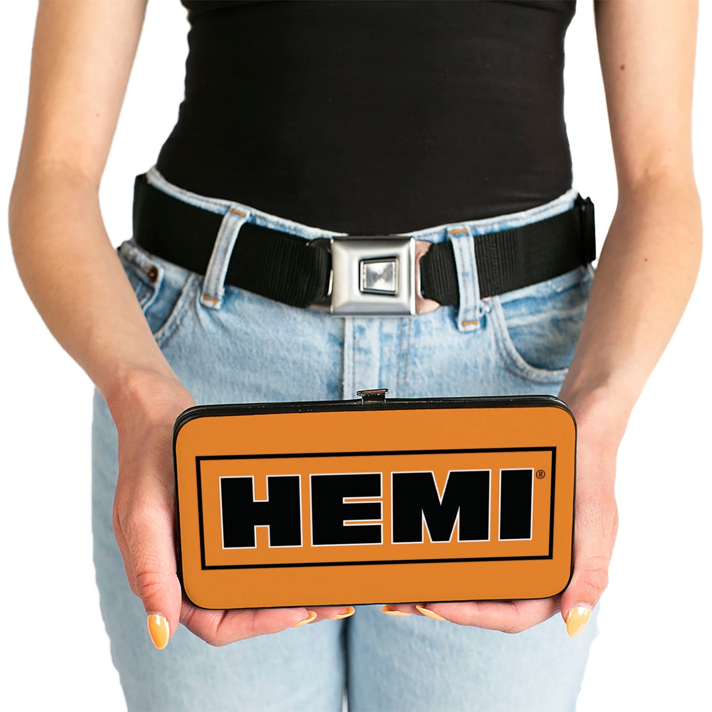 Hinged Wallet - HEMI Bold2 Orange Black White Black