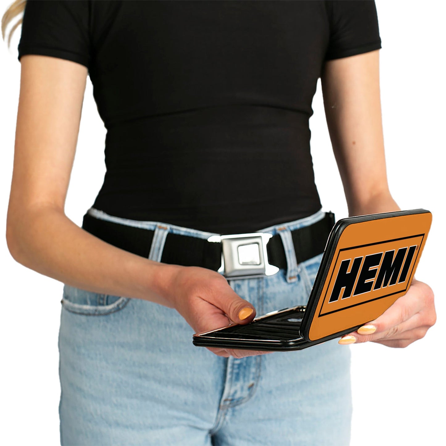Hinged Wallet - HEMI Bold2 Orange Black White Black