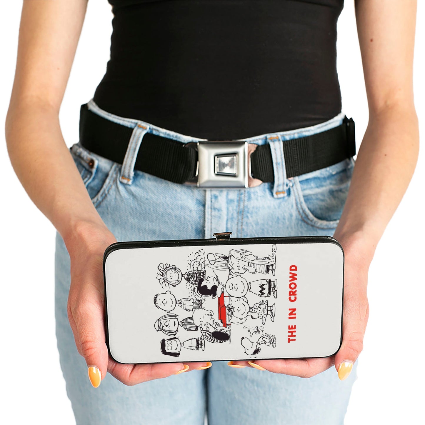 Hinged Wallet - Peanuts Gang THE IN CROWD Group Pose White/Black/Red