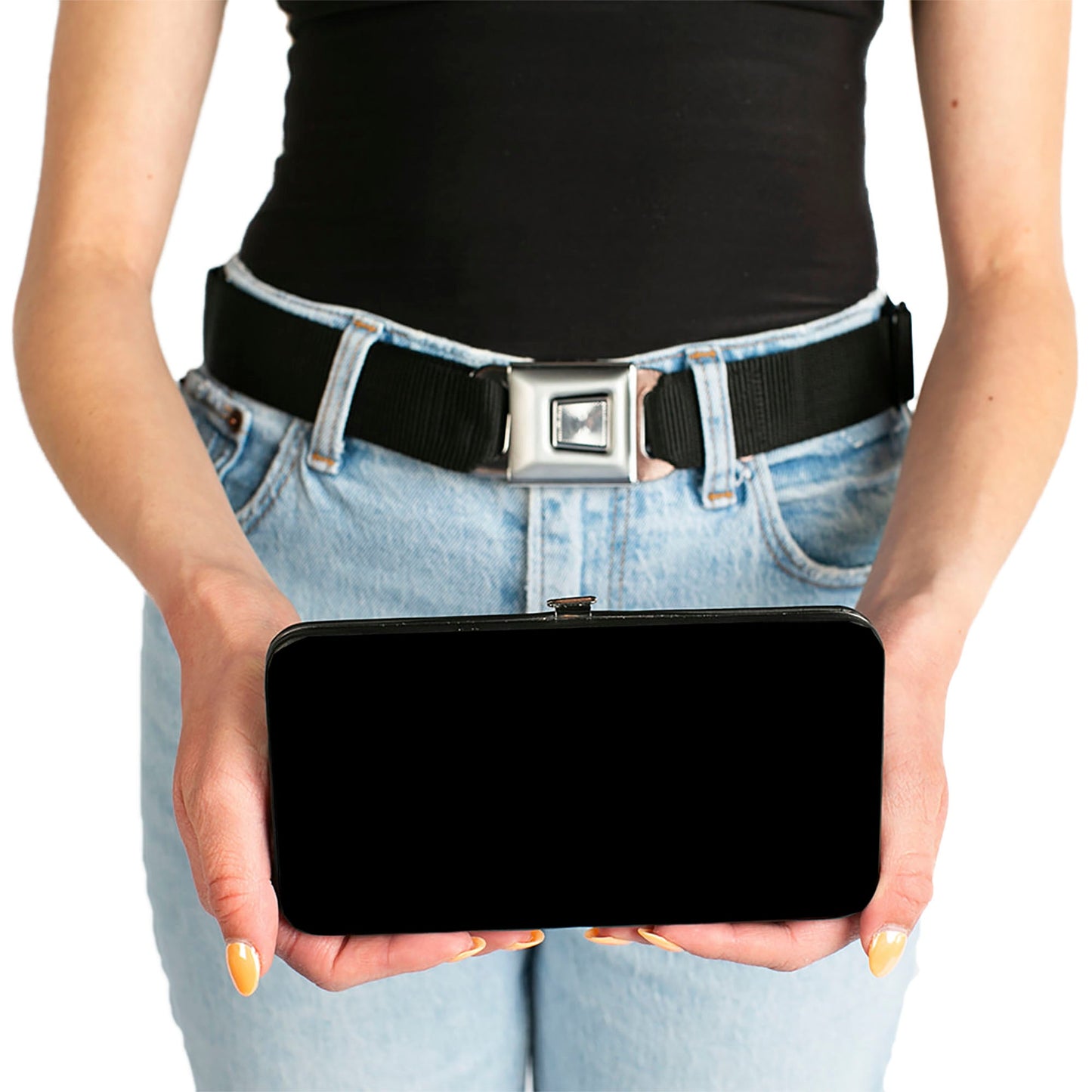 Hinged Wallet - Plain Black