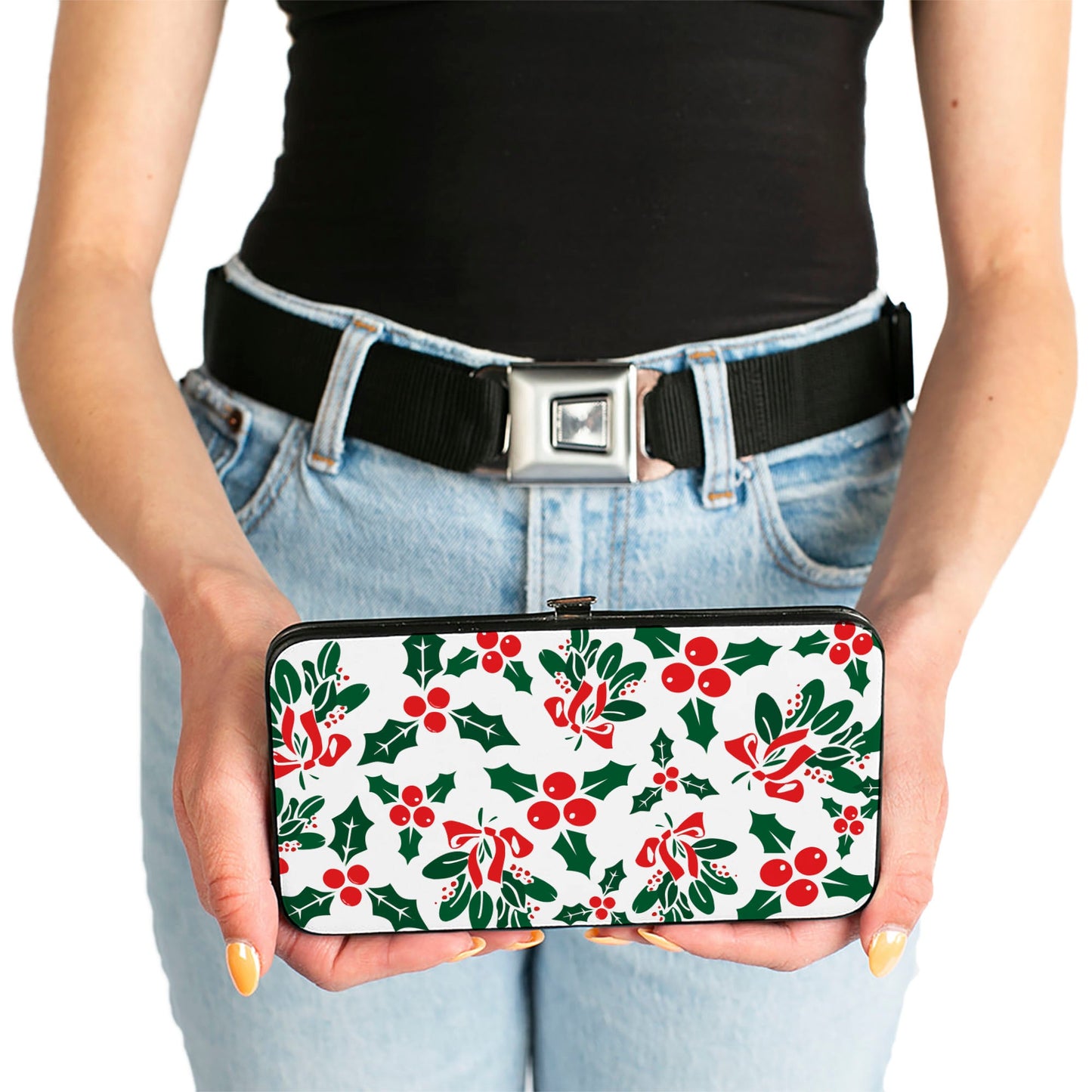 Hinged Wallet - Holly & Mistletoe