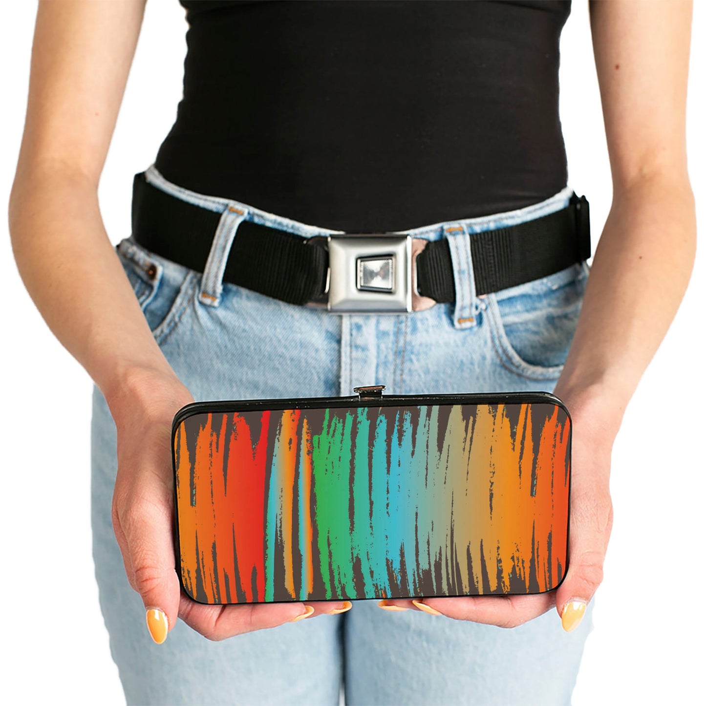 Hinged Wallet - Scribble Zarape Fade Brown/Multi Color