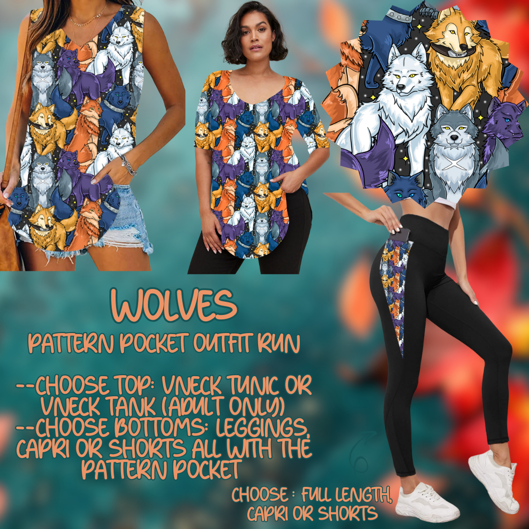 WOLVES - PATTERN POCKET OUTFIT RUN 14 CLOSING 10/4