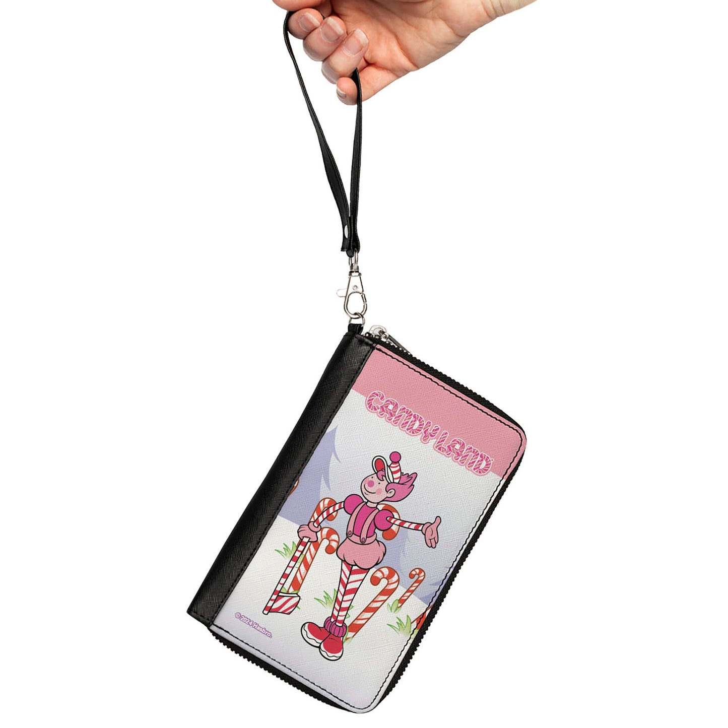 PU Zip Around Wallet Rectangle - CANDY LAND Mr. Mint Peppermint Forest Pose Multi Color