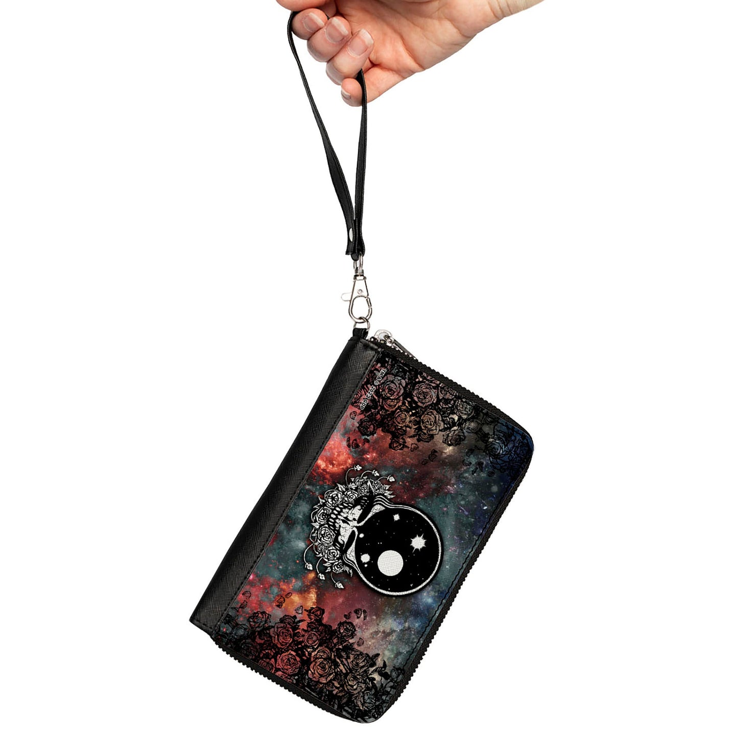 PU Zip Around Wallet Rectangle - Grateful Dead Space Your Face/Galaxy