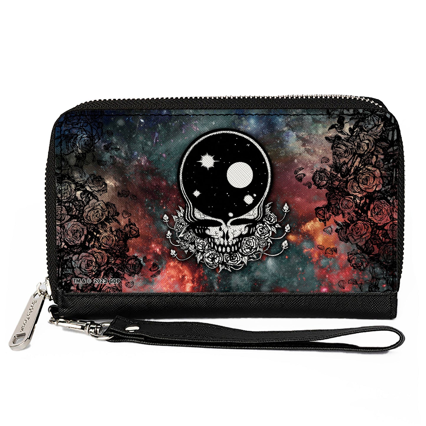 PU Zip Around Wallet Rectangle - Grateful Dead Space Your Face/Galaxy