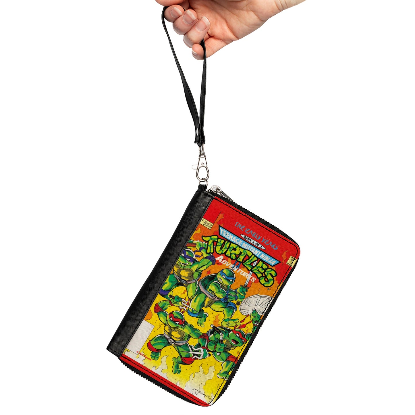 PU Zip Around Wallet Rectangle - Teenage Mutant Ninja Turtles THE EARLY YEARS Comic Book Cover Pose