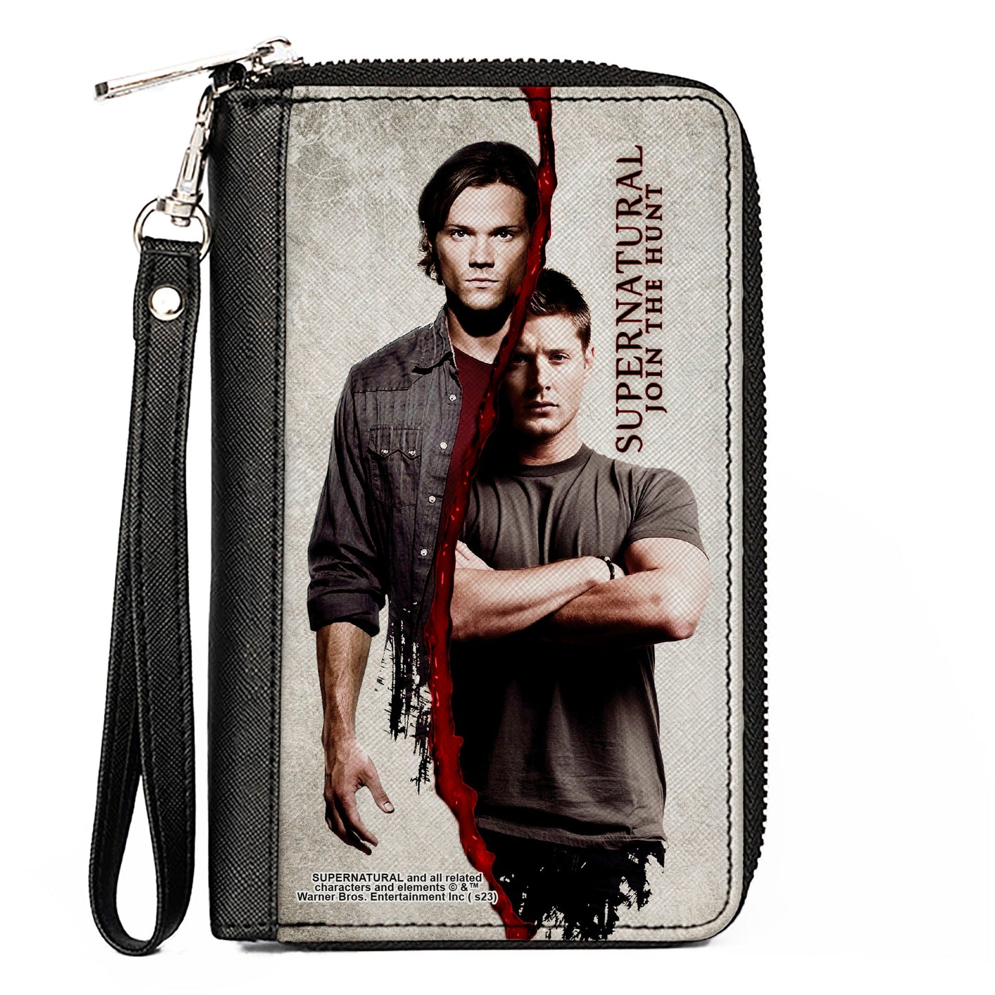 PU Zip Around Wallet Rectangle - SUPERNATURAL Winchster Brothers Divided