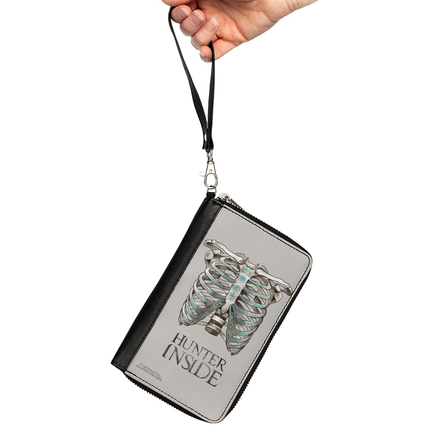 PU Zip Around Wallet Rectangle - Supernatural HUNTER INSIDE Rib Cage Poster