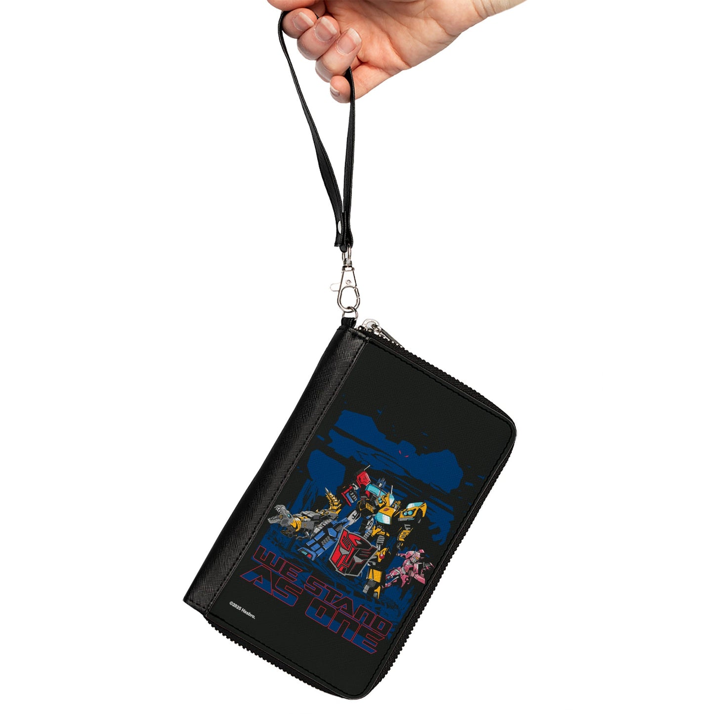 PU Zip Around Wallet Rectangle - Transformers Autobots WE STAND AS ONE Group Pose Black/Blue/Red