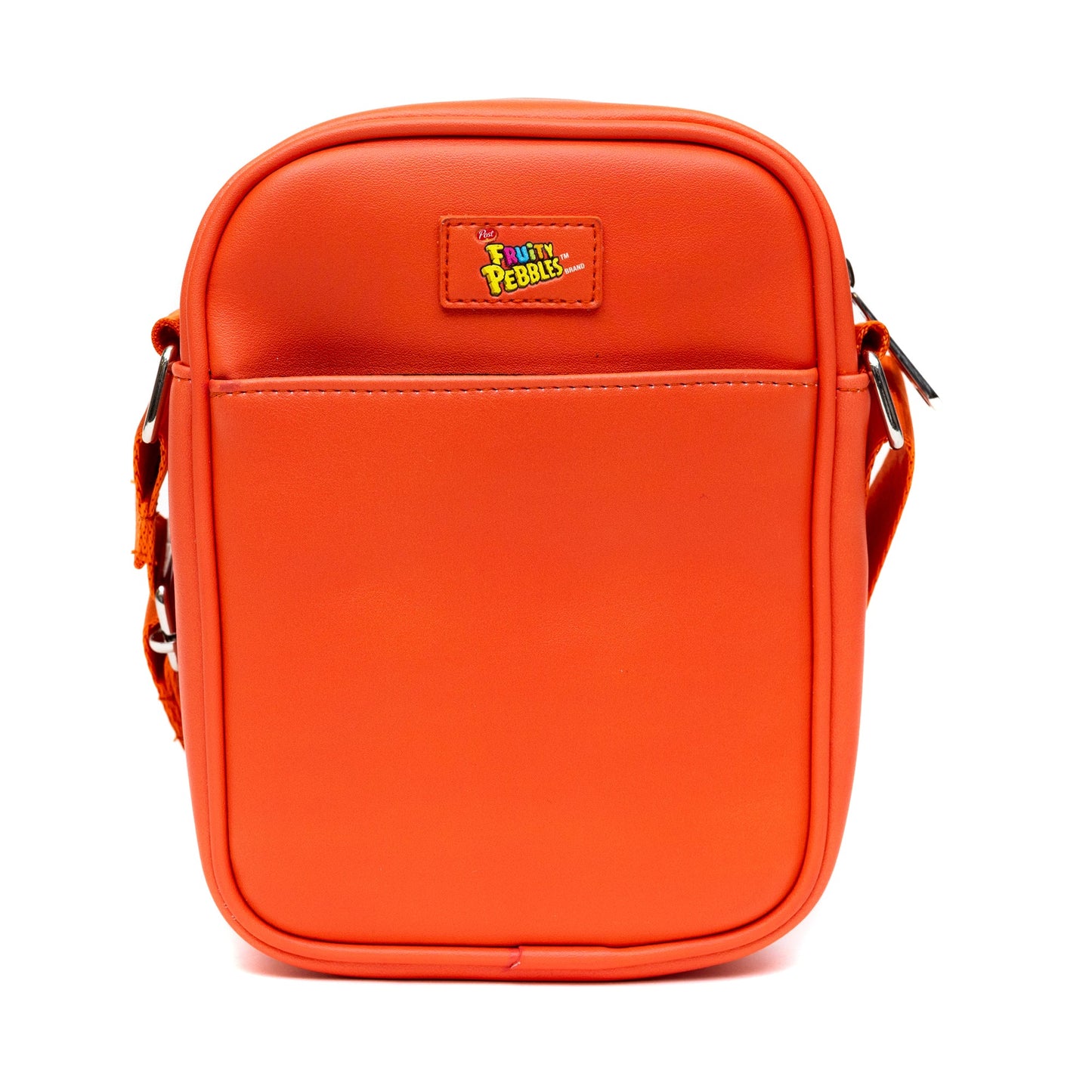 The Flintstones Bag, Crossbody, Fruity Pebbles Fred and Barney Cereal Box Replica, Bright Red, Vegan Leather