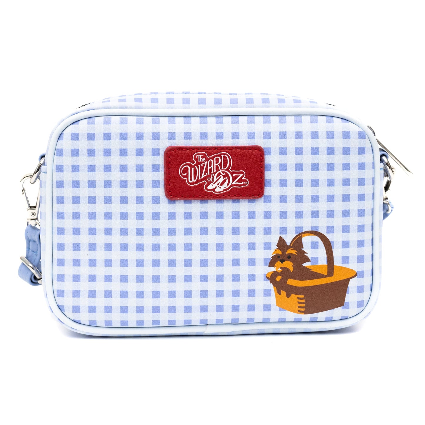 Wizard of Oz Bag, Crossbody, The Wizard of Oz Dorothy Sequined Ruby Slippers with Toto Pose, Blue, Vegan Leather