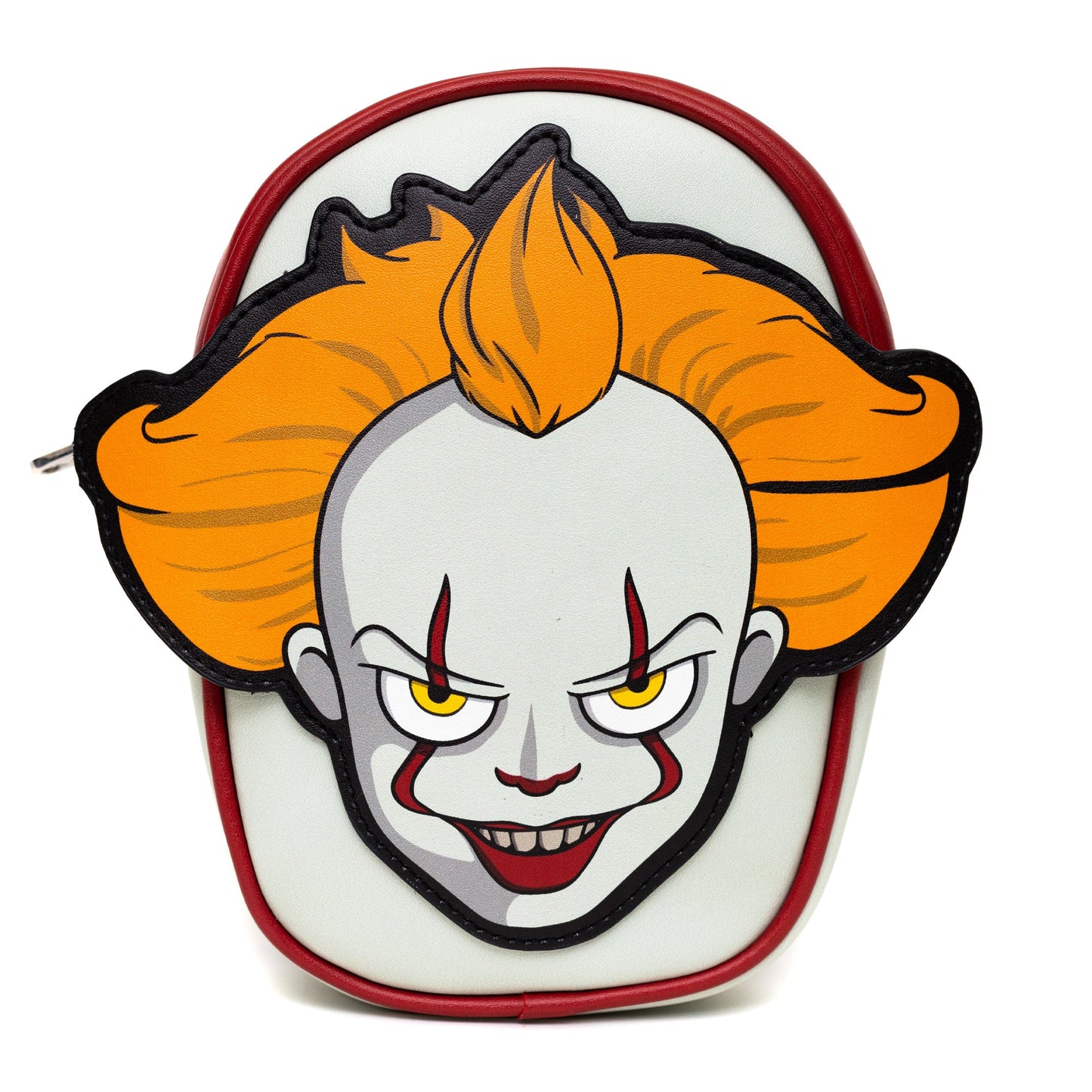 Warner Bros. Horror Movies Bag, Crossbody, It Pennywise Smiling Face Applique, Vegan Leather