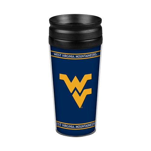 W. Virginia Mountaineers 14oz Full Wrap Travel Tumbler