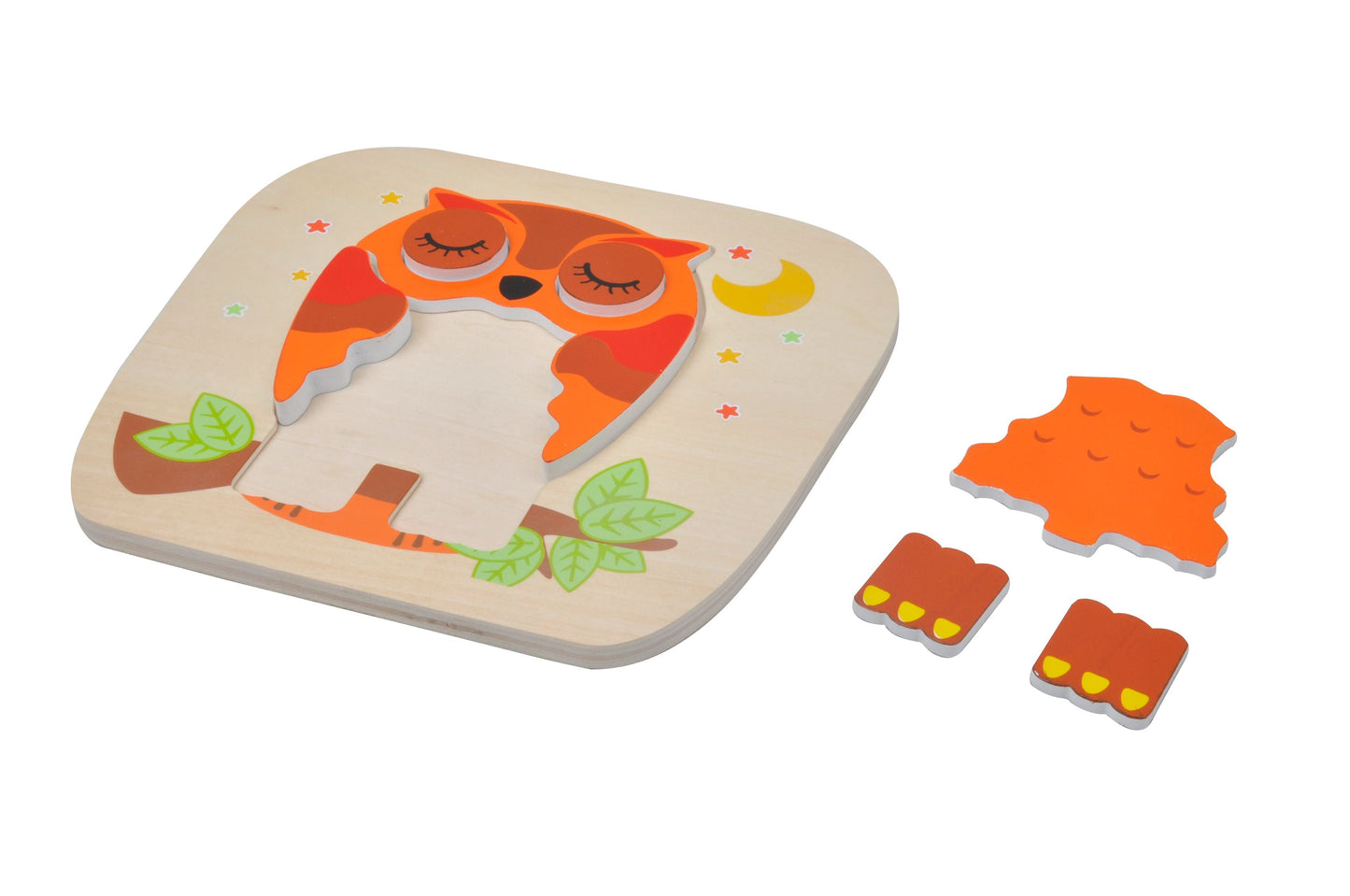 NIGHT OWL 2-Sided Wooden Puzzle