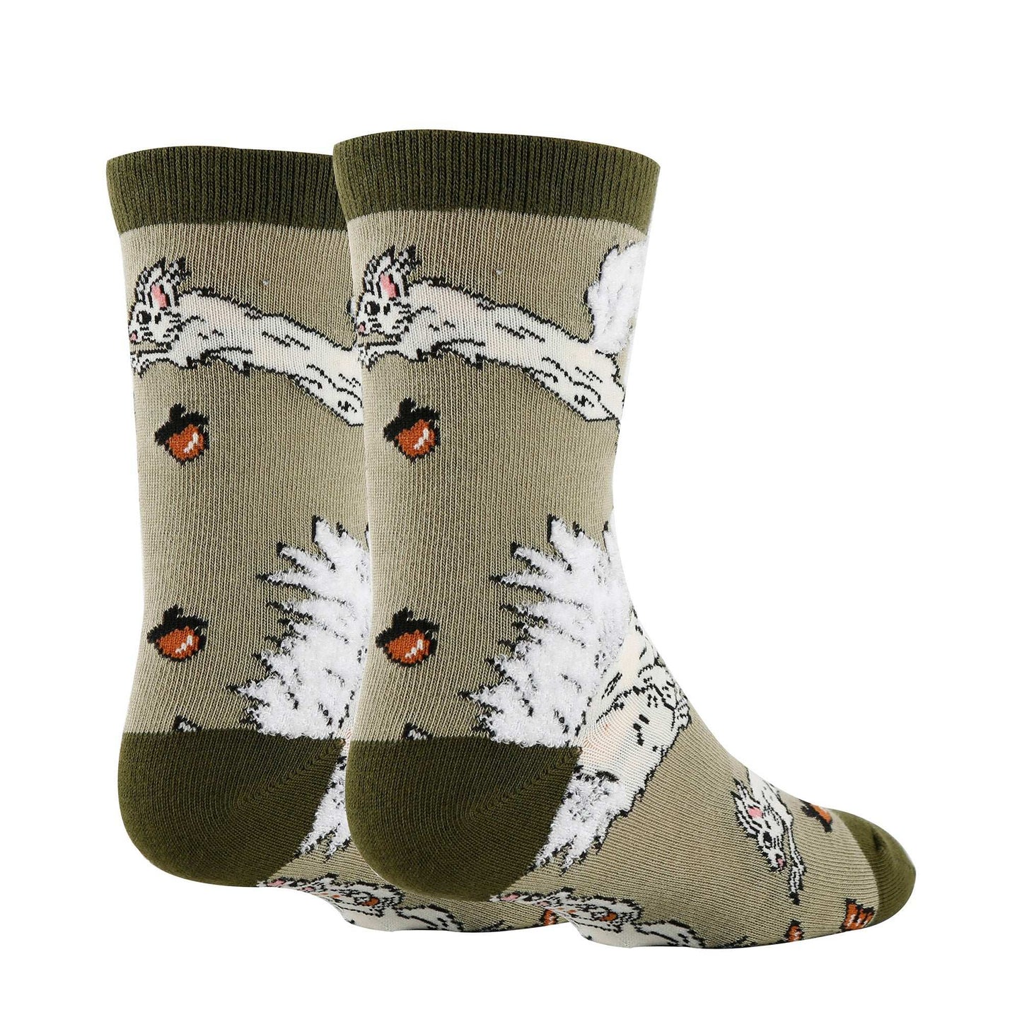 Kid's White Fox Squirrel Socks