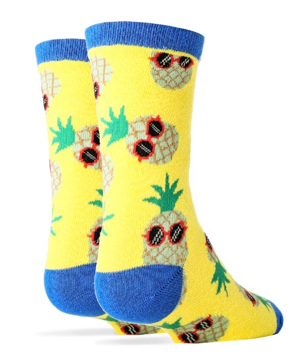 Kid's Pineapple Dude Yellow Socks