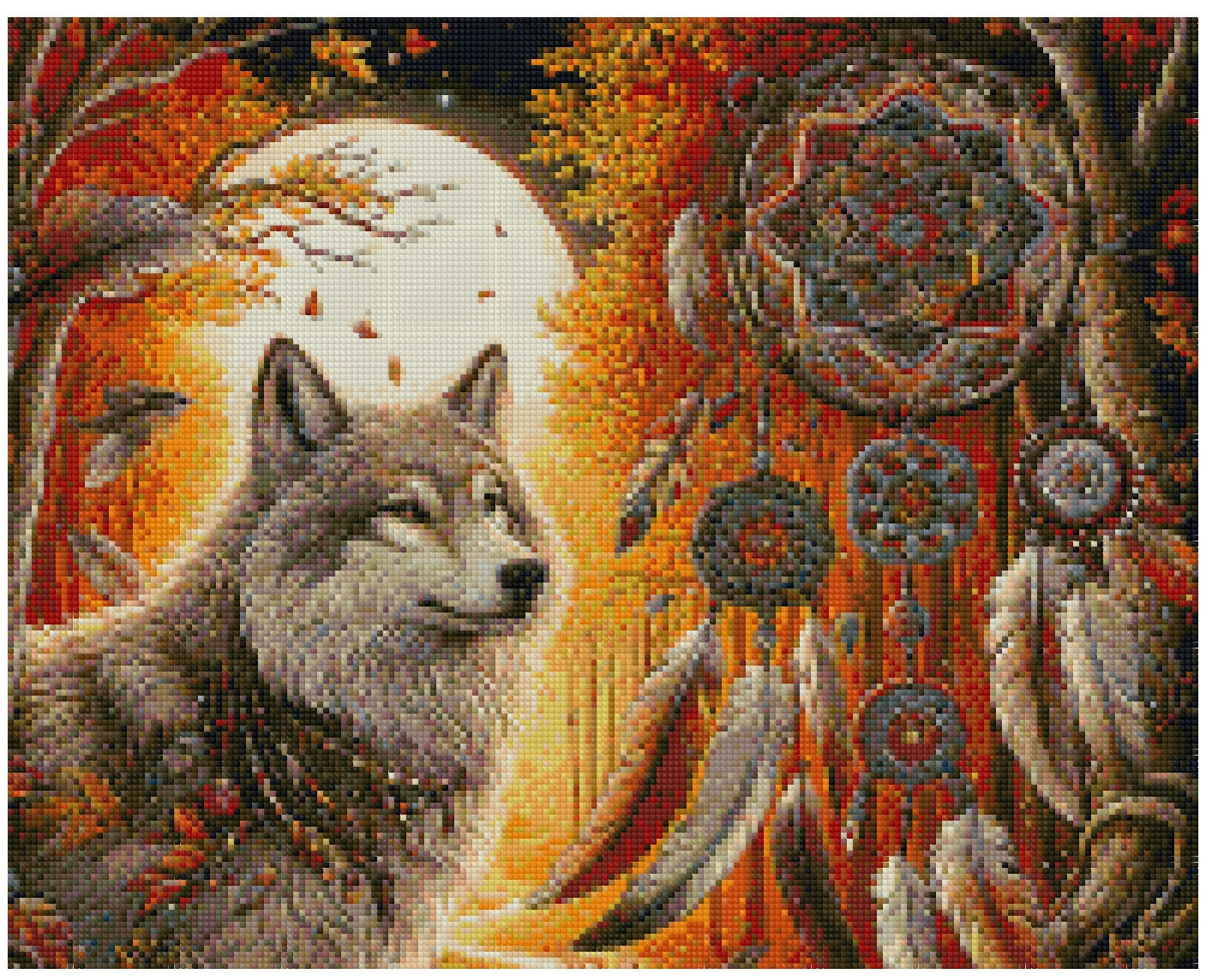 Autumn Wolf Dreamcatcher