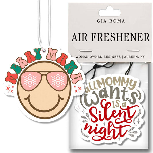 Naughty List Hanging Air Freshener Holiday Scent Car Home Closet Ornament Winter Pine Spice