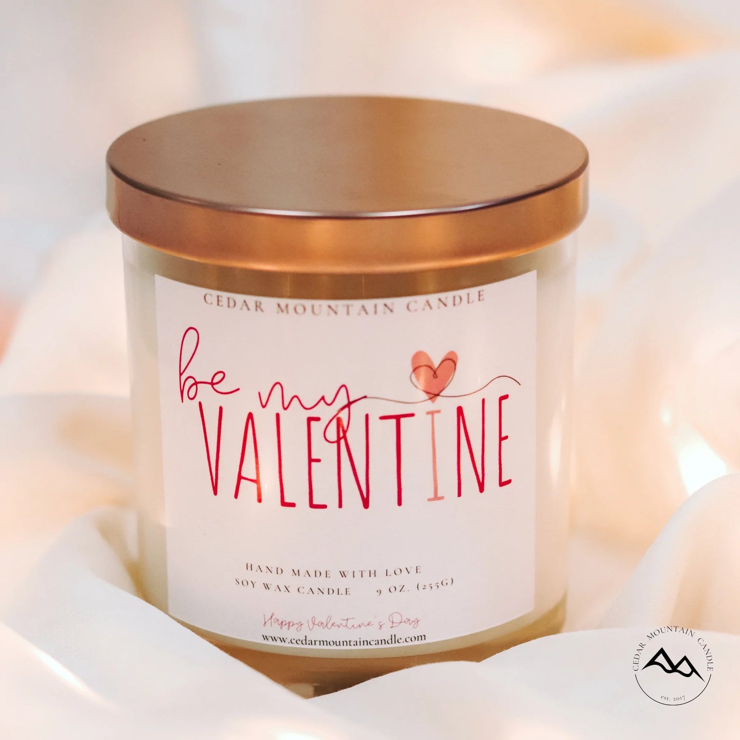 Be My Valentine - Valentine's Day Soy Candle - 9 oz Whiskey Glass Jar - Choose Your Scent