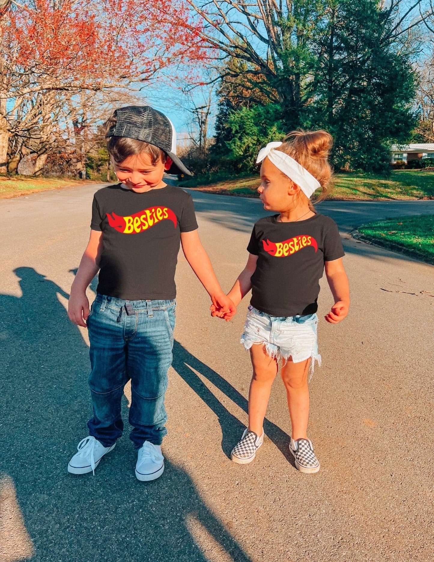 Besties Hotwheels Kids Tee - Black