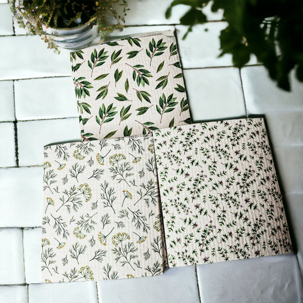 Biodegradable Kitchen Cloths 70% Cellulose 30% Cotton Eco-Friendly Reusable Set
