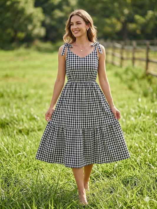 Mommy & Me Adult Plaid Smocked Dress