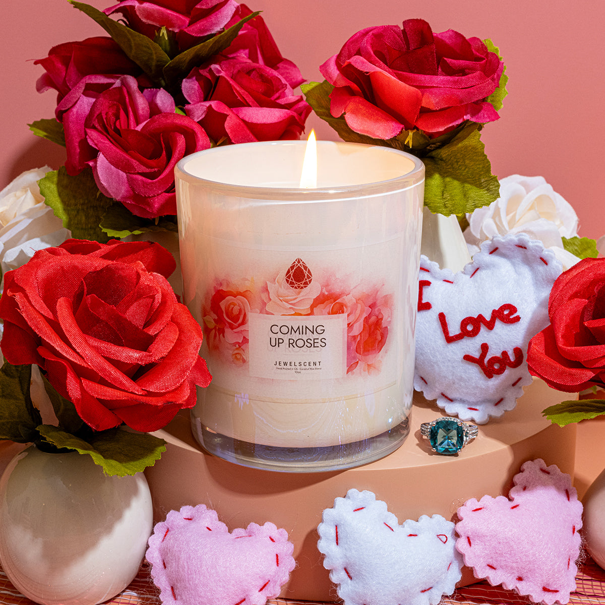 Coming Up Roses Iridescent 10oz Signature Jewelry Candle