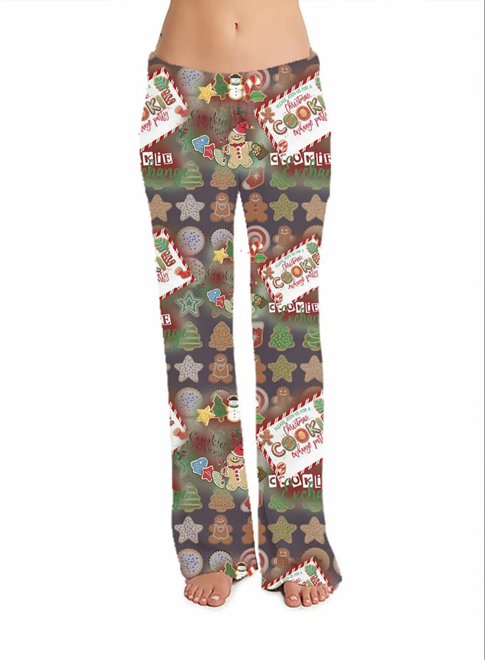 Christmas Cookie Swap Leggings, Lounge Pants and Joggers