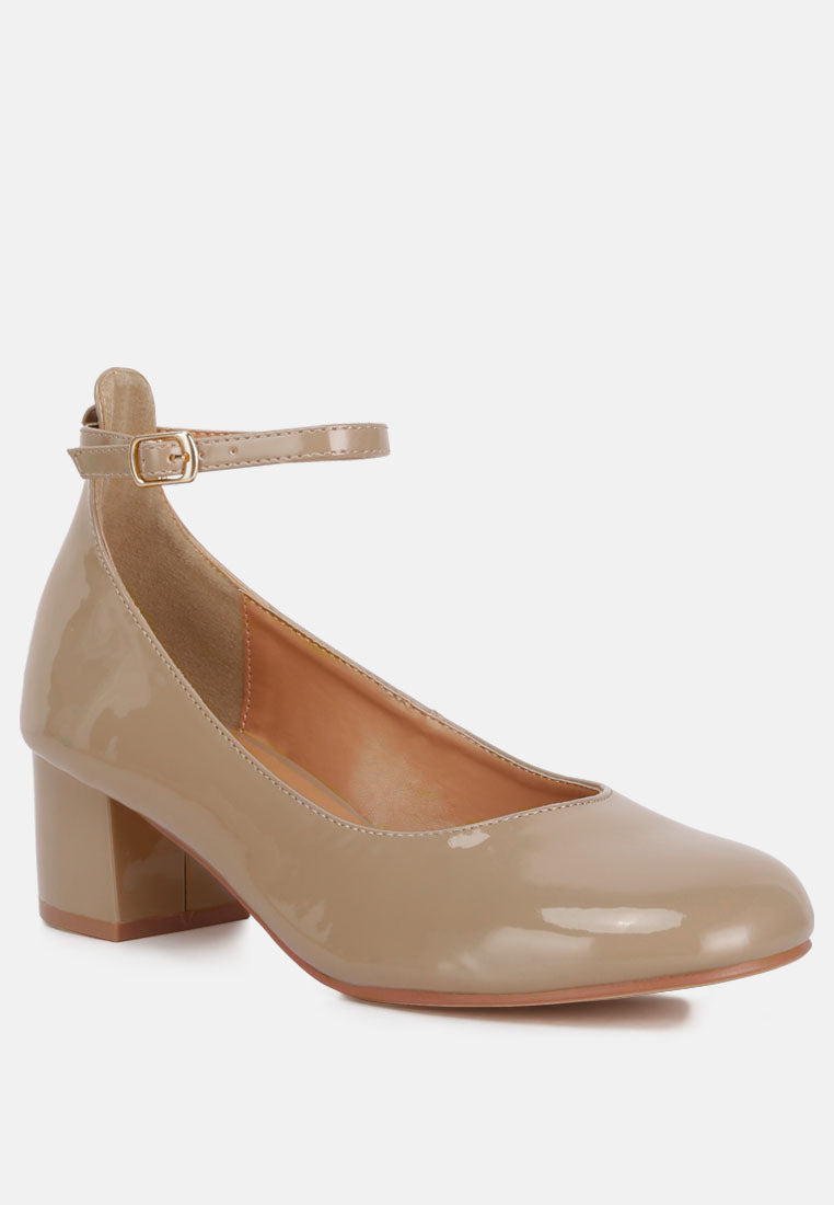 Debbie Ankle Strap Low Block Heel Sandals