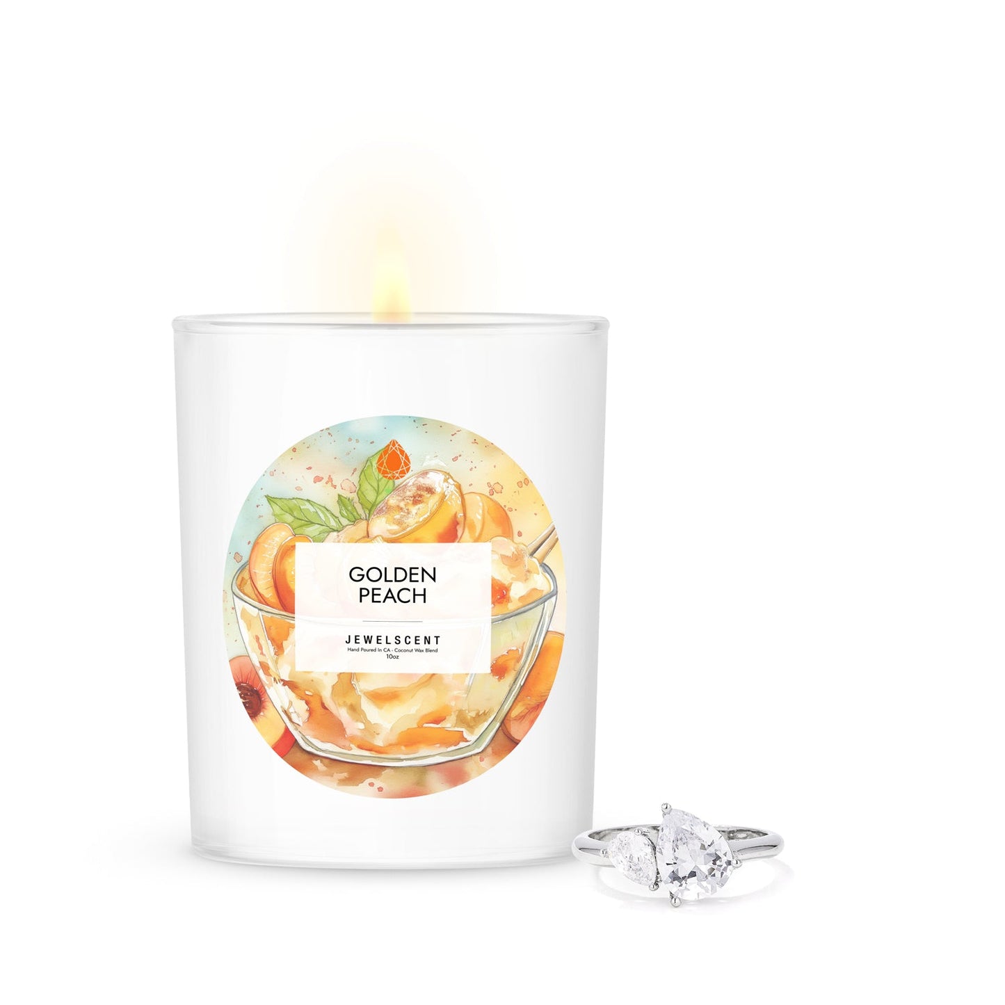 Golden Peach 10oz Signature Jewelry Candle
