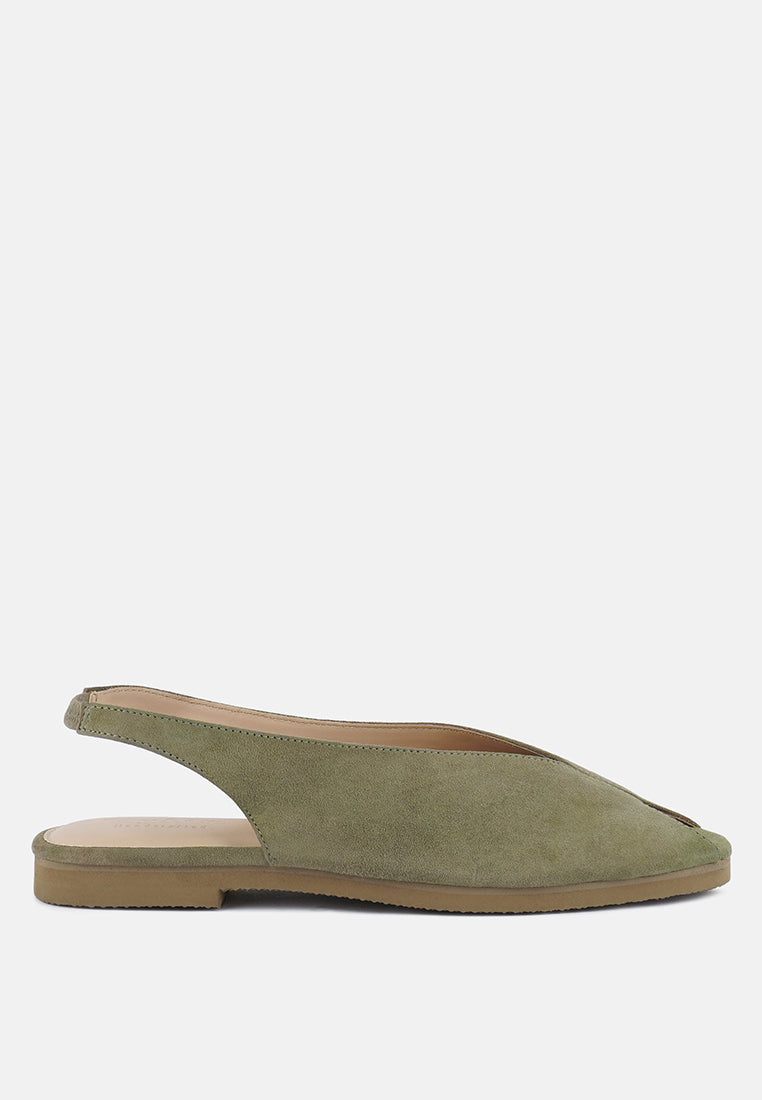 Gretchen Mustard Slingback Flat Sandals