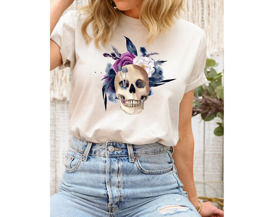 Halloween Skull Graphic Tee