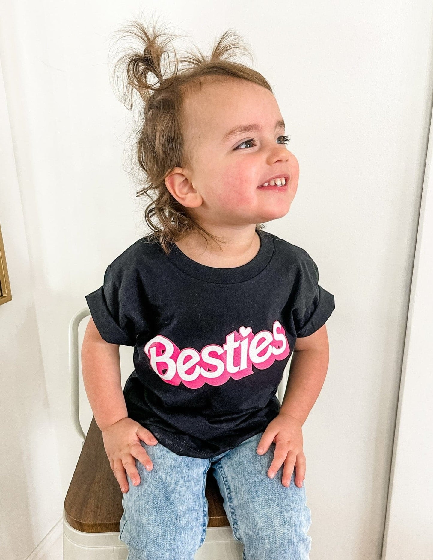 Besties Barbie Kids Tee - Black