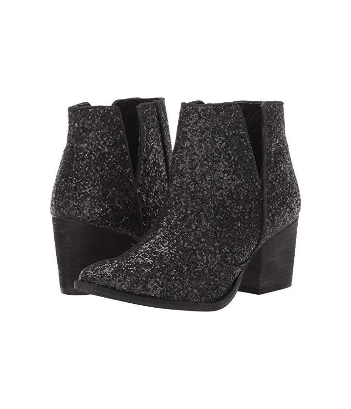 Not Rated - Fiera Glitter Booties in Black