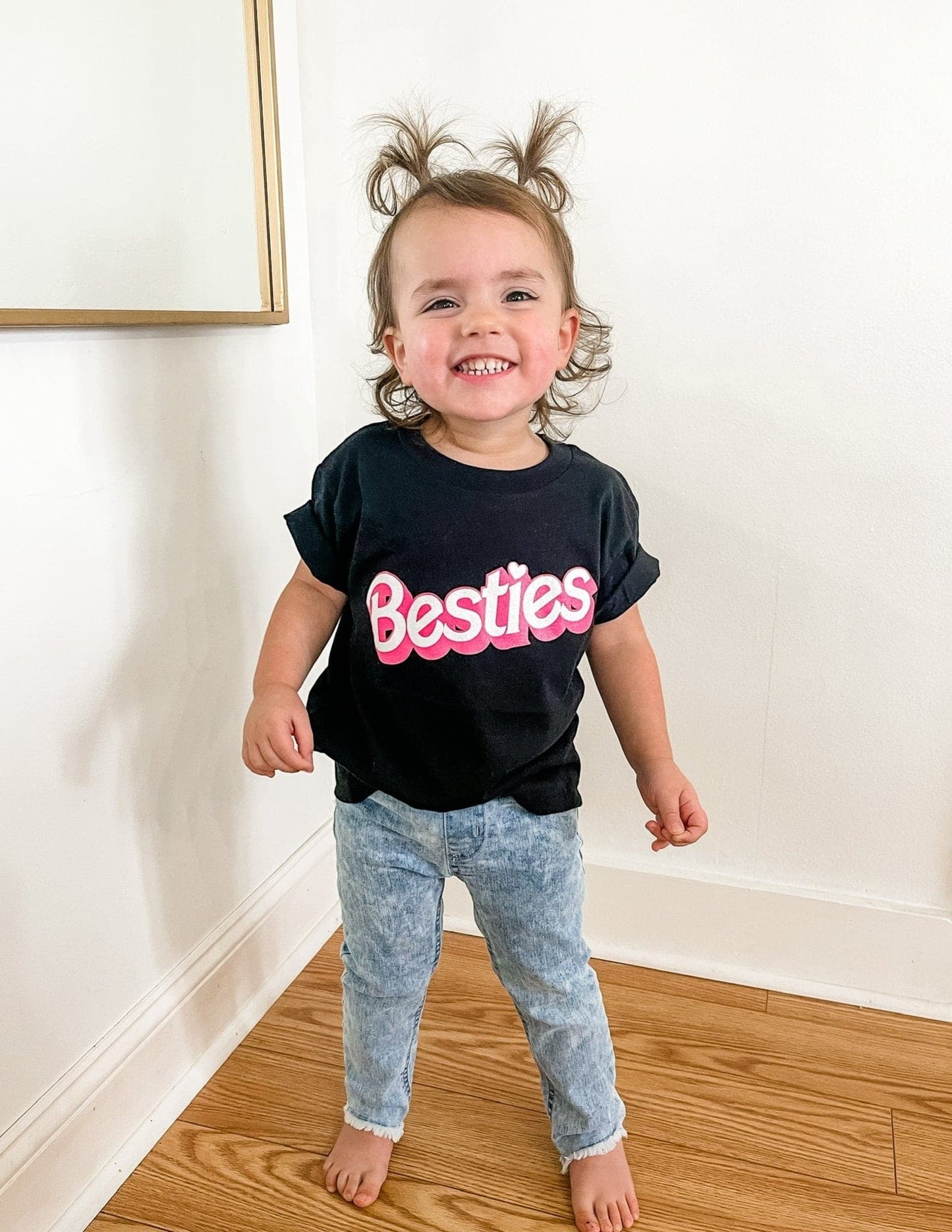 Besties Barbie Kids Tee - Black