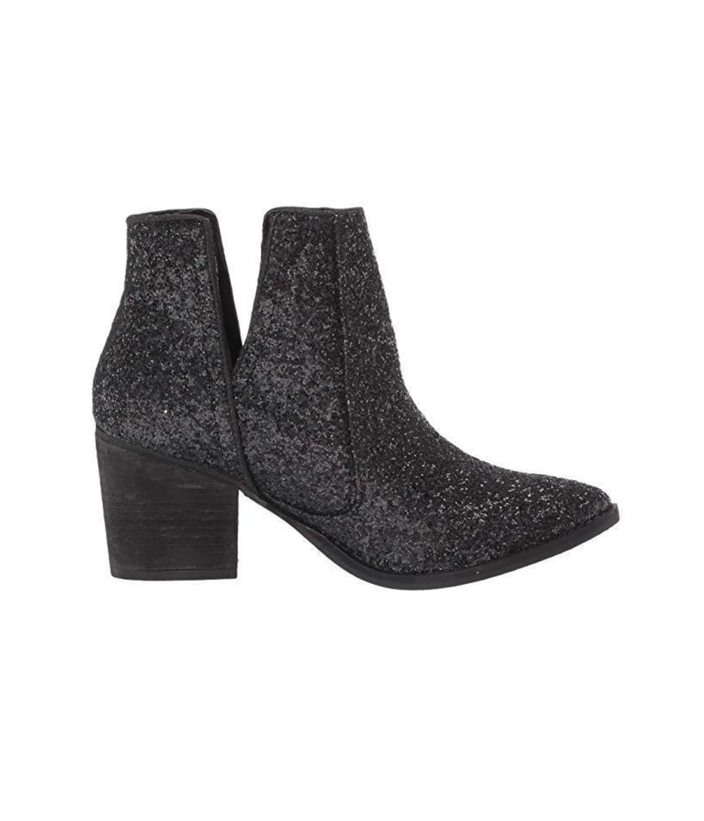 Not Rated - Fiera Glitter Booties in Black