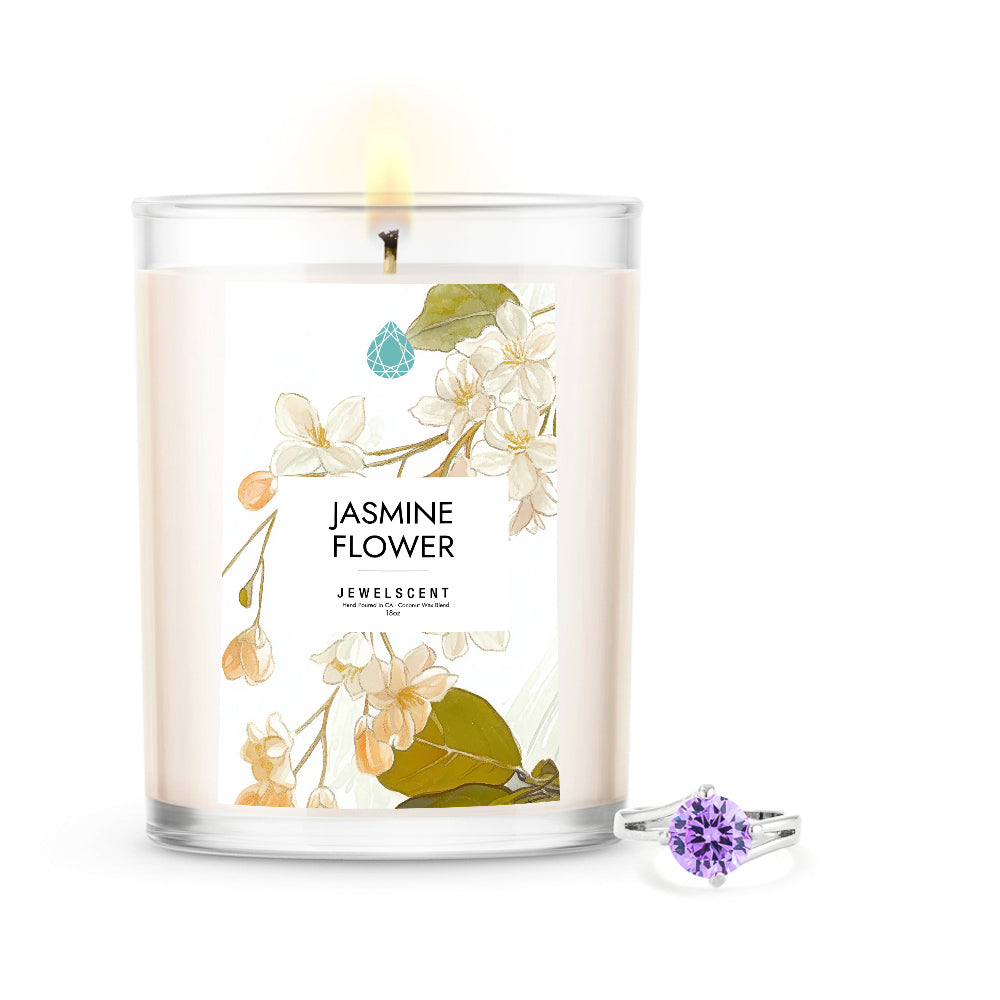 Jasmine Flower 18oz Home Jewelry Candle