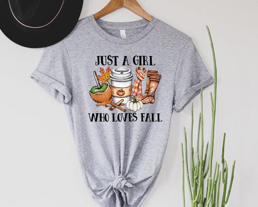 Just a Girl Who Loves Fall Graphic Tee