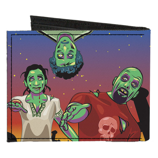 Canvas Bi-Fold Wallet - Walking Zombies