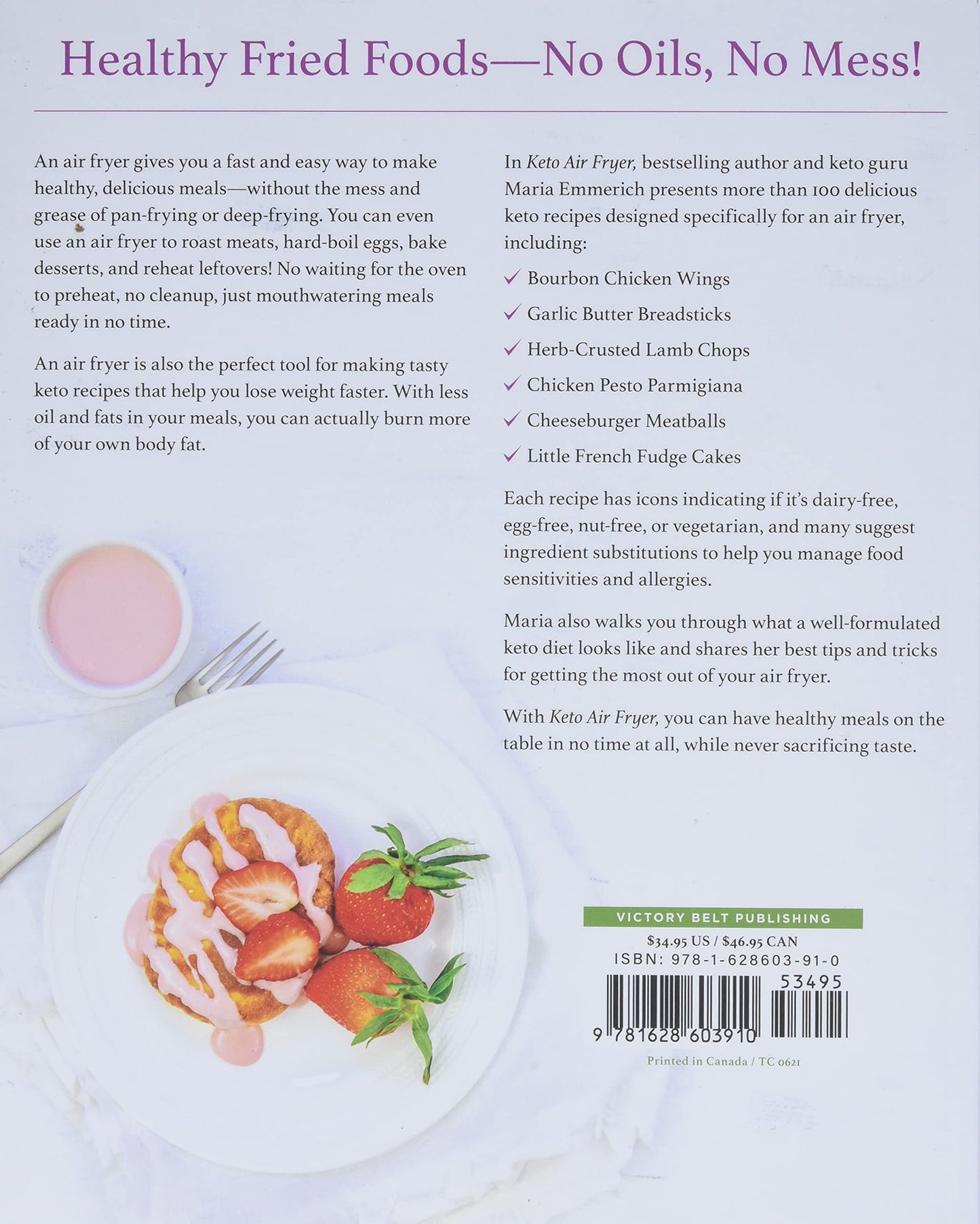 Keto Air Fryer: 100+ Delicious Low-Carb Recipes to Heal Your Body & Help You Lose Weight (Spiral Bound)