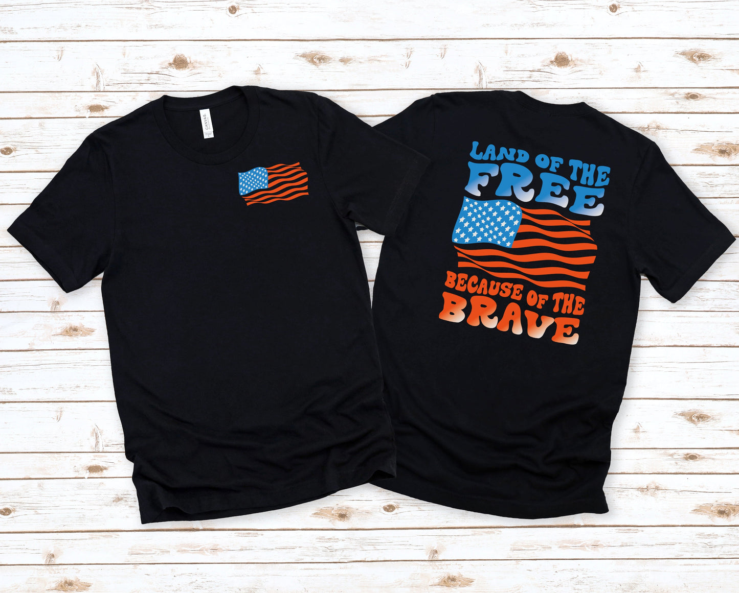 Flag Land of the Free Graphic Tee