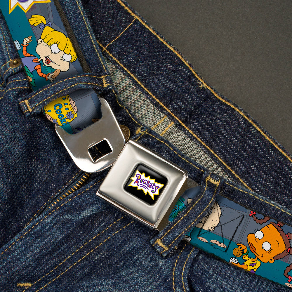 RUGRATS Logo Full Color Seatbelt Belt - Rugrats Cookie Scene Webbing