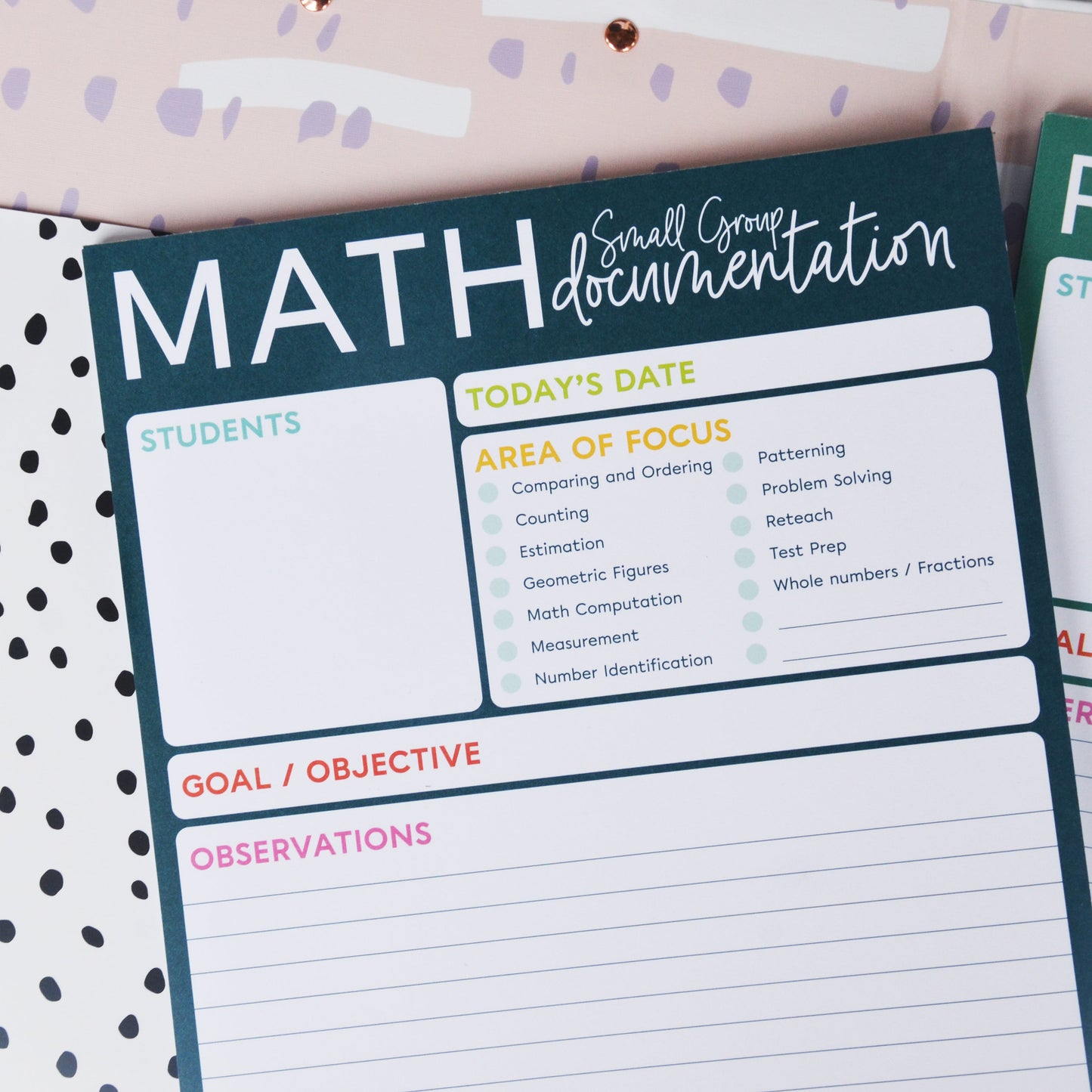 Notepad - Small Group Math Documentation