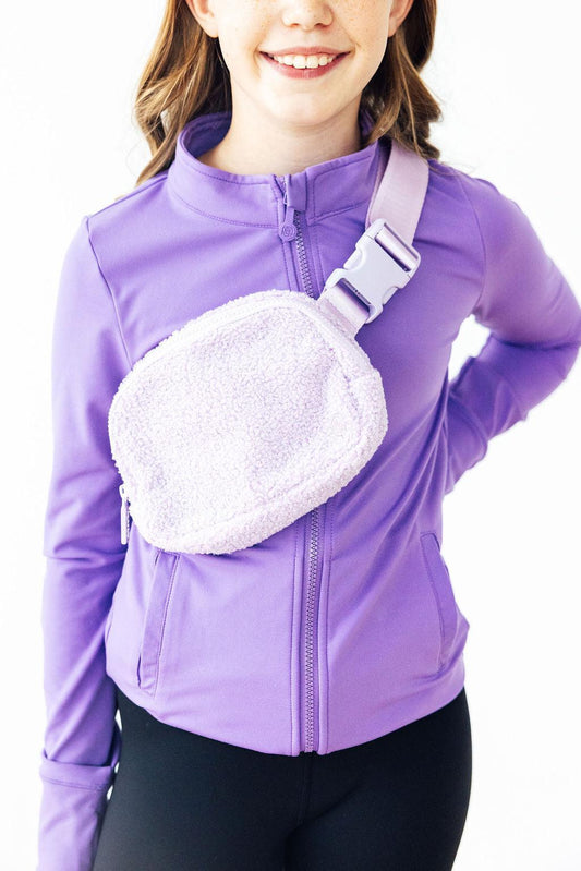 Lavender Fleece Belt Bag