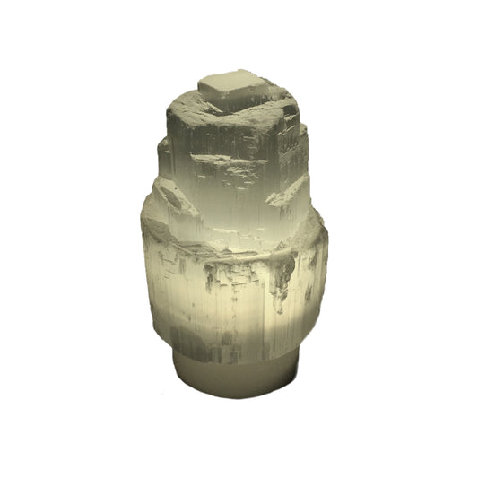 Mini Selenite Skyscraper Lamp Natural Crystal Nightlight
