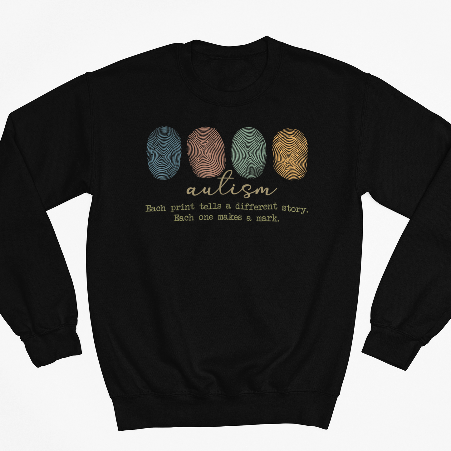 Autism Awareness “Every Print Makes a Mark” Sweatshirt