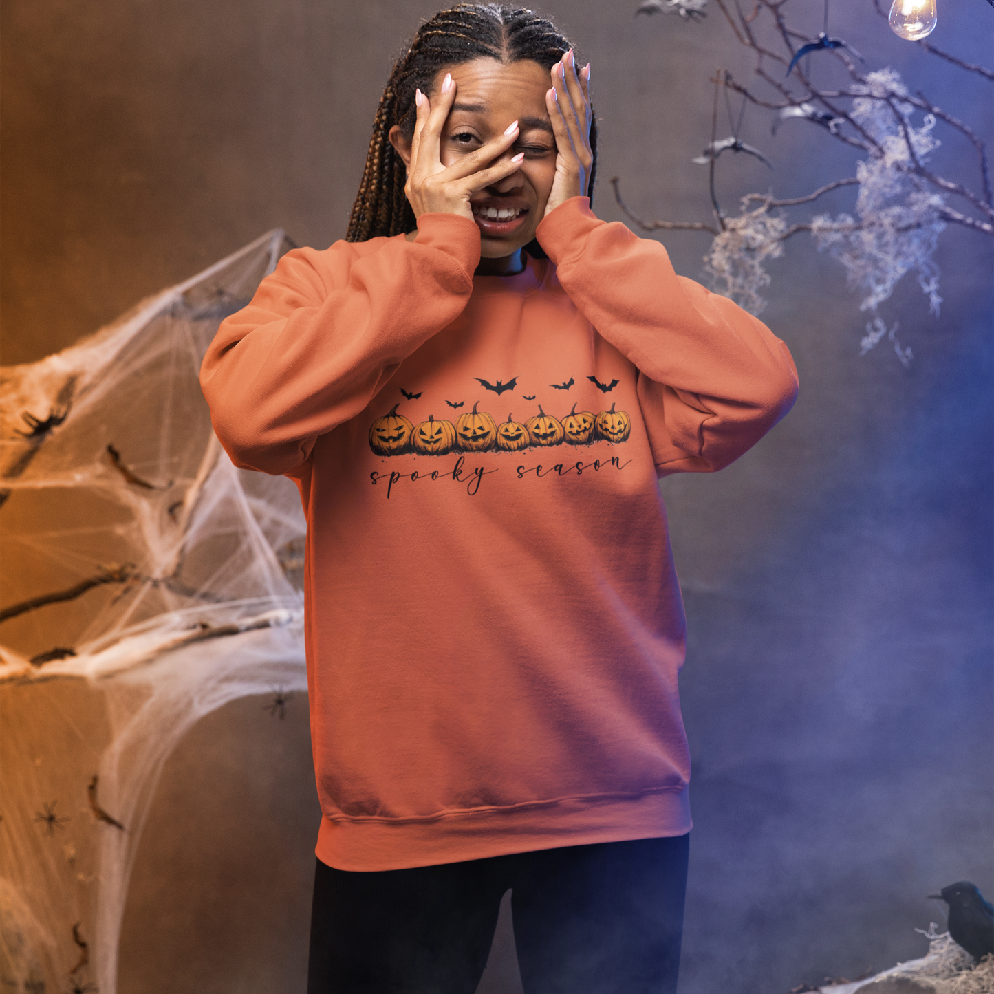Jack-O-Lantern Crew Graphic Sweatshirt